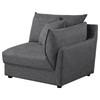 Sasha 5-piece Upholstered Modular Sectional Sofa Barely Black / CS-551681-SETA
