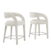 Pinnacle Boucle Upholstered Counter Stool Set of 2 / EEI-6565