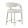 Pinnacle Boucle Upholstered Counter Stool Set of 2 / EEI-6565