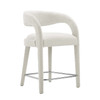 Pinnacle Boucle Upholstered Counter Stool Set of 2 / EEI-6565