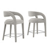 Pinnacle Boucle Upholstered Counter Stool Set of 2 / EEI-6565