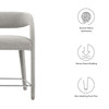 Pinnacle Boucle Upholstered Counter Stool Set of 2 / EEI-6565