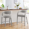 Pinnacle Boucle Upholstered Counter Stool Set of 2 / EEI-6565