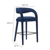 Pinnacle Performance Velvet Bar Stool Set of 2 / EEI-6569
