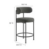 Albie Boucle Fabric Counter Stools - Set of 2 / EEI-6518