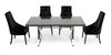 A&X Xavier - Modern Black Crocodile + Stainless Steel Dining Table / VGUNAA815-180-BLKCROC