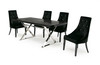 A&X Xavier - Modern Black Crocodile + Stainless Steel Dining Table / VGUNAA815-180-BLKCROC