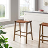 Saoirse Faux Leather Wood Counter Stool Set of 2 / EEI-6547