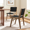 Saoirse Leather Wood Dining Side Chair Set of 2 / EEI-6544