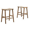 Saoirse Woven Rope Wood Counter Stool - Set of 2 / EEI-6548