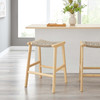 Saoirse Woven Rope Wood Counter Stool - Set of 2 / EEI-6548