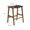 Saoirse Woven Rope Wood Counter Stool - Set of 2 / EEI-6548