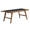 Saoirse 47" Faux Leather Wood Bench / EEI-6551