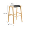 Saoirse Woven Rope Wood Bar Stool - Set of 2 / EEI-6550