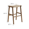 Saoirse Woven Rope Wood Bar Stool - Set of 2 / EEI-6550