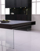 Modrest Encino - Modern Timber Chocolate & Glass Dining Table / VGCNCP1712D-200100-V36DX-P2