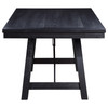 Newport Rectangular Trestle Dining Table Black / CS-108141