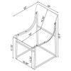 Adino Acrylic Dining Side Chair Black Nickel (Set of 2) / CS-121142