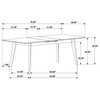 Crestmont 78-inch Extension Dining Table Black Faux Marble / CS-121251