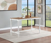 Martina 5-piece Rectangular Counter Height Dining Set with Stools Brown and White / CS-150375