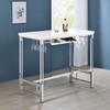 Norcrest 47-inch Acrylic Leg Bar Table White High Gloss / CS-182101