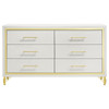 Lucia 6-drawer Bedroom Dresser White / CS-224733