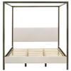 Monroe Upholstered Eastern King Canopy Bed Vanilla / CS-300834KE
