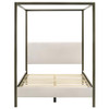 Monroe Upholstered Queen Canopy Bed Vanilla / CS-300834Q