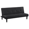 Stanford Upholstered Tufted Convertible Sofa Bed Black / CS-360238