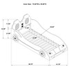 Cruiser Wood Twin LED Race Car Bed White / CS-400477