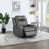 Raelynn Upholstered Track Arm Recliner Grey / CS-603193