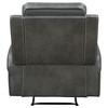 Raelynn Upholstered Track Arm Recliner Grey / CS-603193