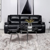 Camila Upholstered Motion Reclining Sofa Black / CS-610244