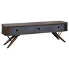 Valna Wood 71-inch TV Stand with Sliding Doors Walnut / CS-701713