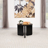 Cordova Round Solid Wood End Table Black / CS-709677