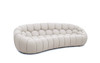 Divani Casa Yolonda - Modern Curved Beige Fabric Sofa / VGEV2126C-SOFA-C-01