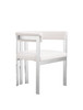 Modrest Pontiac - Modern White Vegan Leather + Stainless Steel Dining Chair / VGZA-Y129-WHTSTL