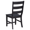 Newport Ladder Back Dining Side Chair Black (Set of 2) / CS-108142