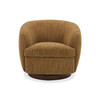 Divani Casa Wendt - Modern Mustard Fabric Swivel Accent Chair / VGKK-KF.A1098-MUS