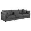 Sasha 3-Piece Upholstered Sofa Barely Black / CS-551681-SETB