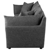 Sasha 3-Piece Upholstered Sofa Barely Black / CS-551681-SETB