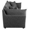 Sasha 3-Piece Upholstered Sofa Barely Black / CS-551681-SETB