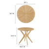 Crossroads 24” Round Wood Side Table / EEI-6558