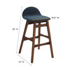Juno Wood Bar Stool Set of 2 / EEI-6553
