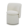 Divani Casa Norris - Modern Ivory Fabric Swivel Dining Chair / VGKK-KF.Y2138-IVY