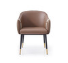 Modrest Calder - Modern Brown & Beige Vegan Leather Dining Chair / VGVCB065-BRN-DC