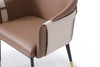 Modrest Calder - Modern Brown & Beige Vegan Leather Dining Chair / VGVCB065-BRN-DC