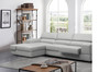 Divani Casa Pella  Mini - Modern Grey Italian Leather Left Facing Sectional Sofa / VGCA5106A-GRY-LAF
