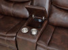Sycamore Upholstered Power Reclining Sectional Sofa Dark Brown / CS-610190P