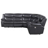 Sycamore Upholstered Power Reclining Sectional Sofa Dark Grey / CS-610200P